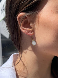 Kara Earrings White Agate