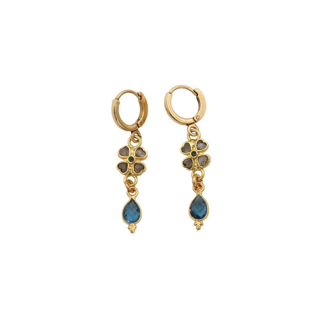 Sacha Clover Drop Earring - Labradorite