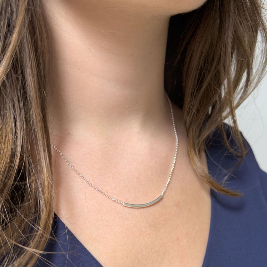 London "U" Necklace - Silver