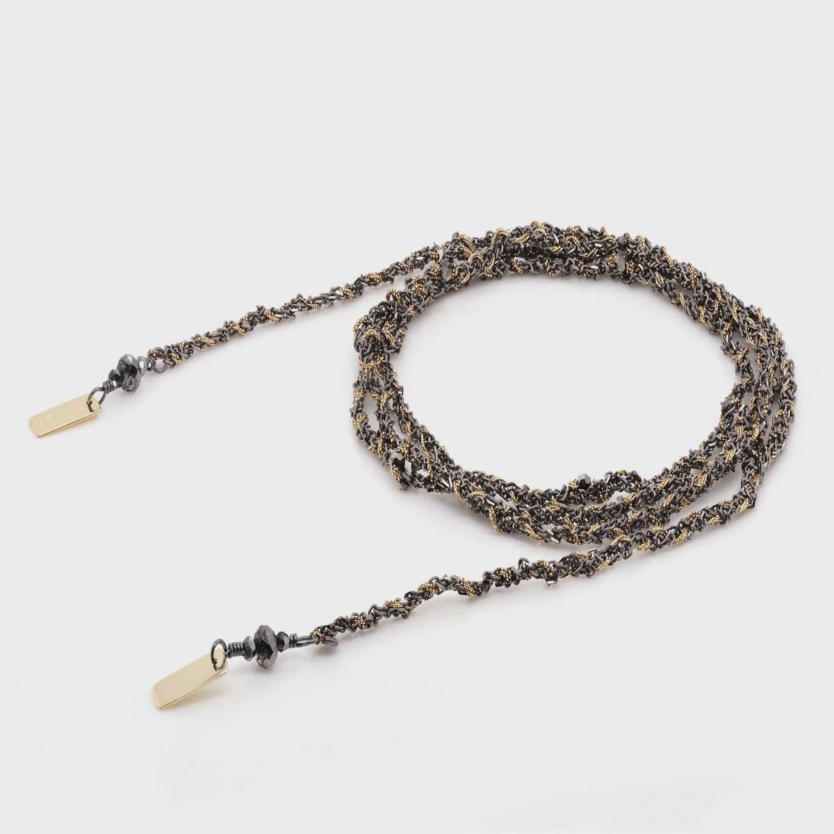 No 182 Necklace Ruthenium Lurex Gold