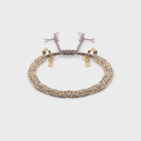 No 183 Braided Bracelet Gold Grey