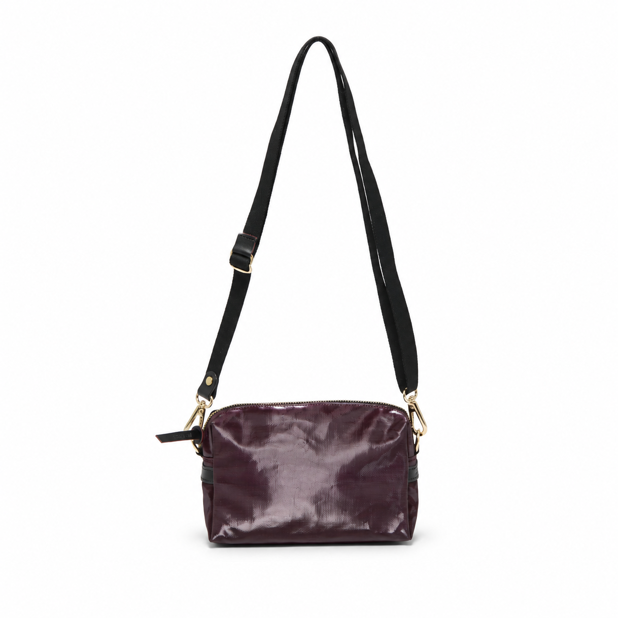 Mini Linen Crossbody Bag - Wine