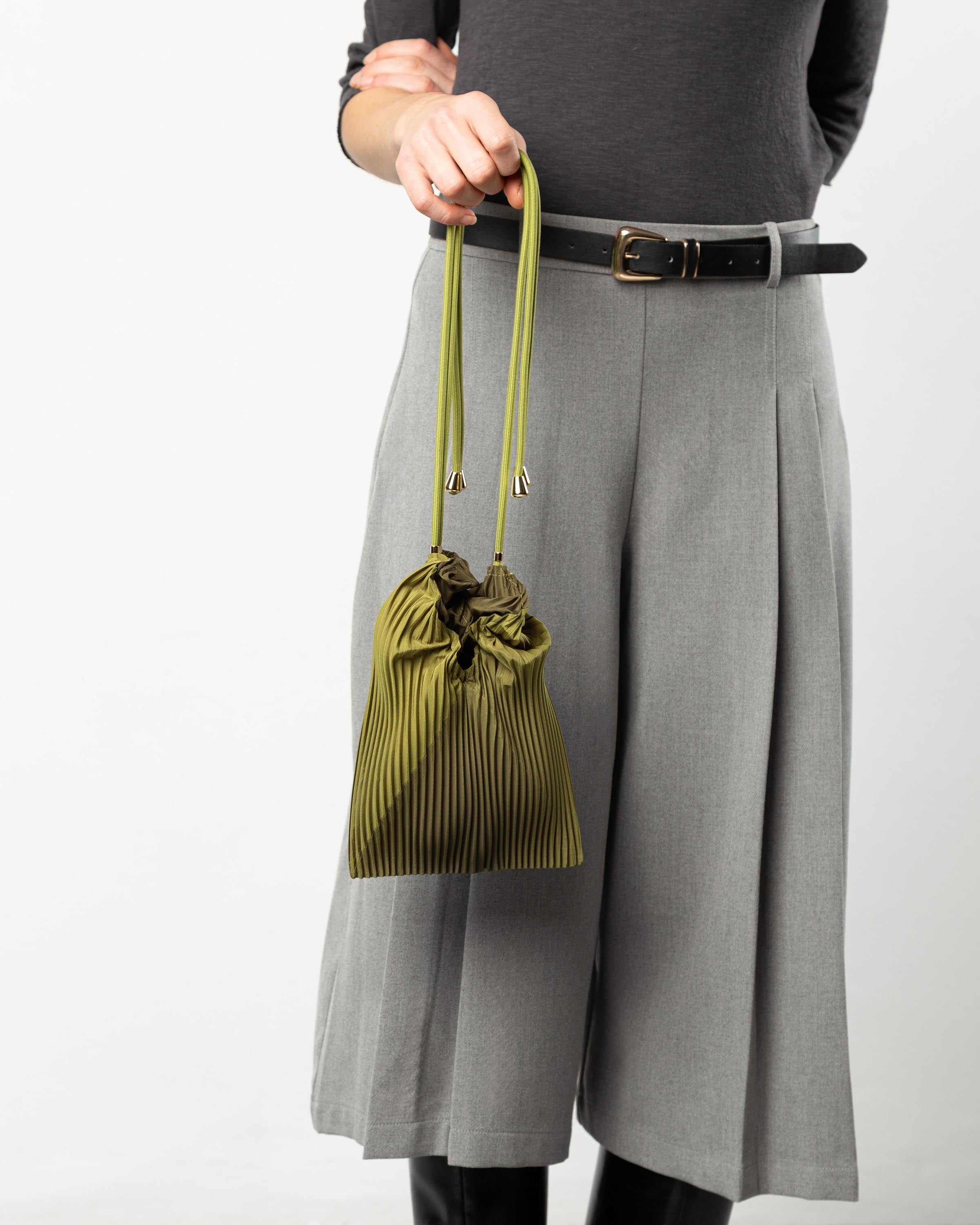 Woodbine Pleated Pouch Bag