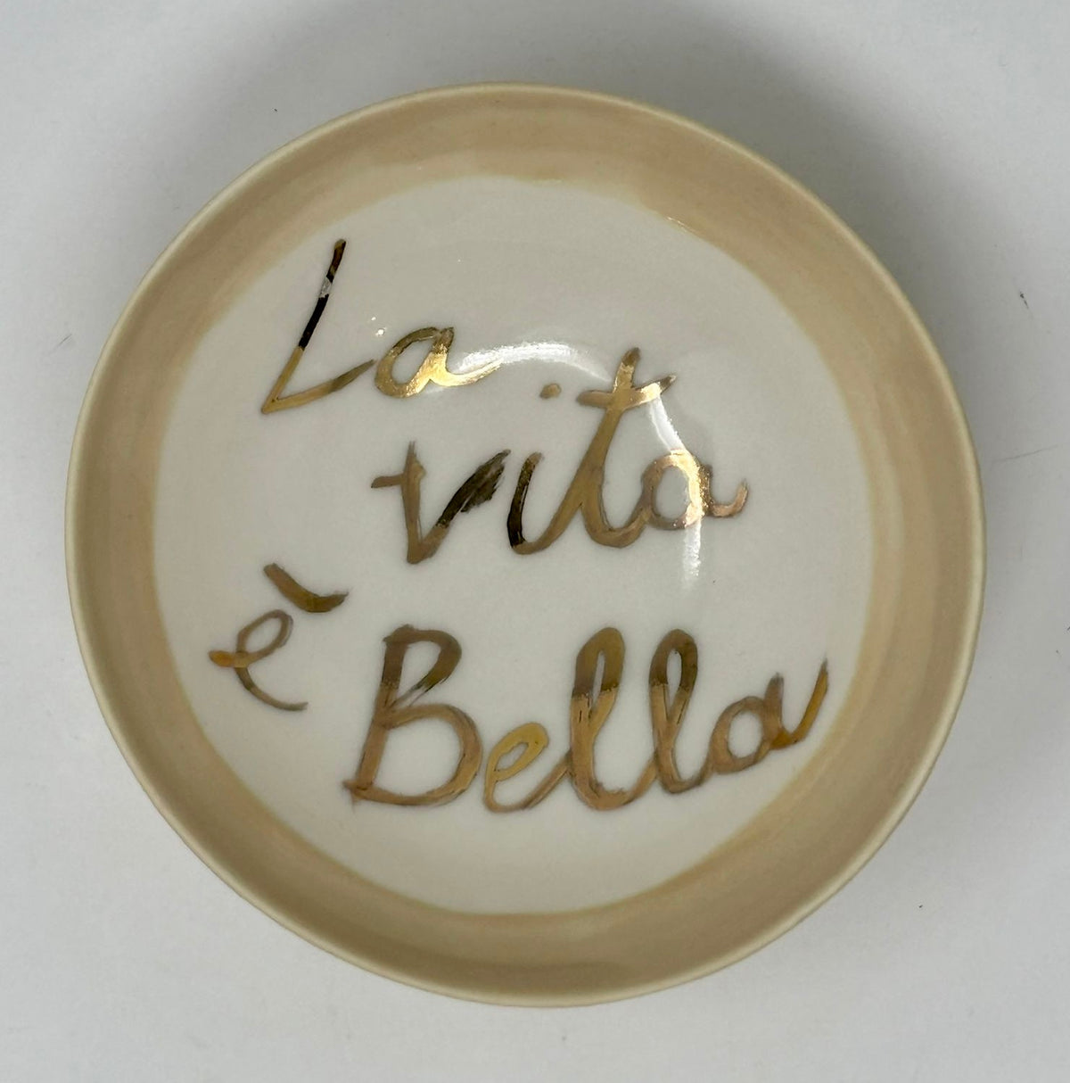 Porcelain Italian Shine Writing Bowl