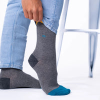 Cotton Socks Grey Stripes