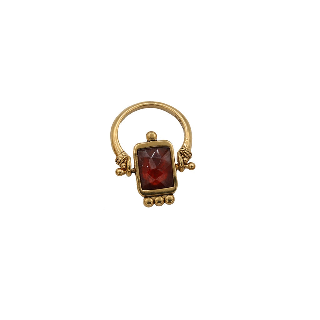 Sacha Pivot Force Ring - Hessonite