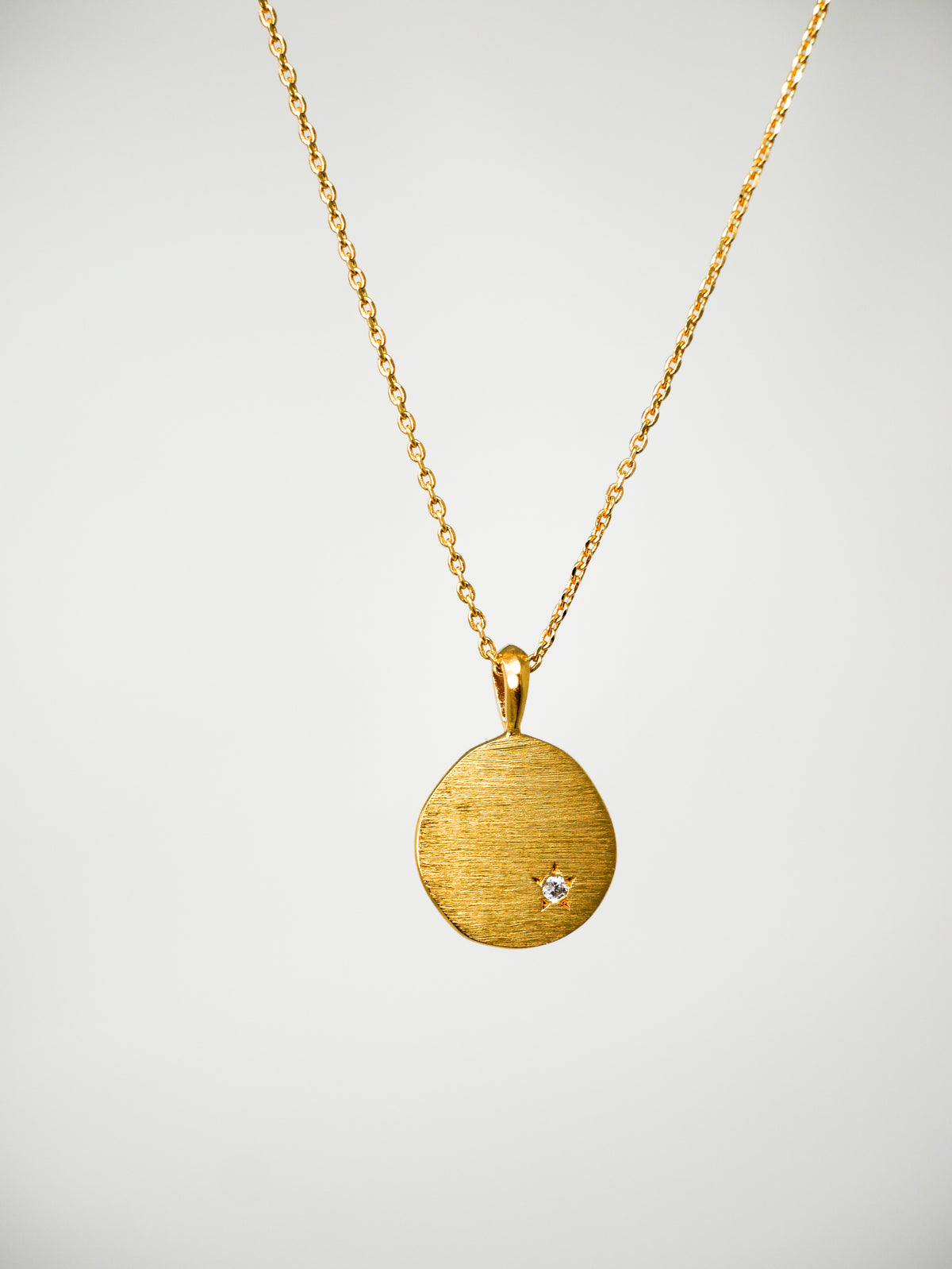 Hope Medallion Necklace Nude Zirconium