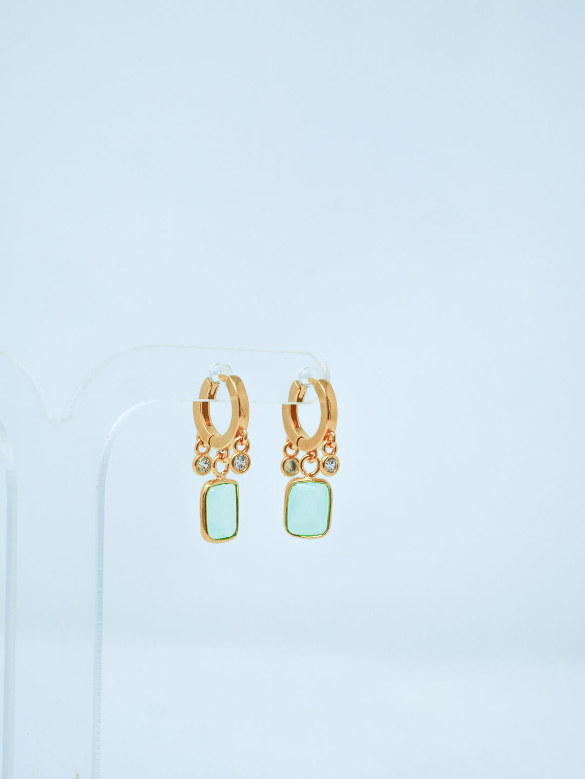 Lauren Calcedoine and Zirconium Hoop Earring