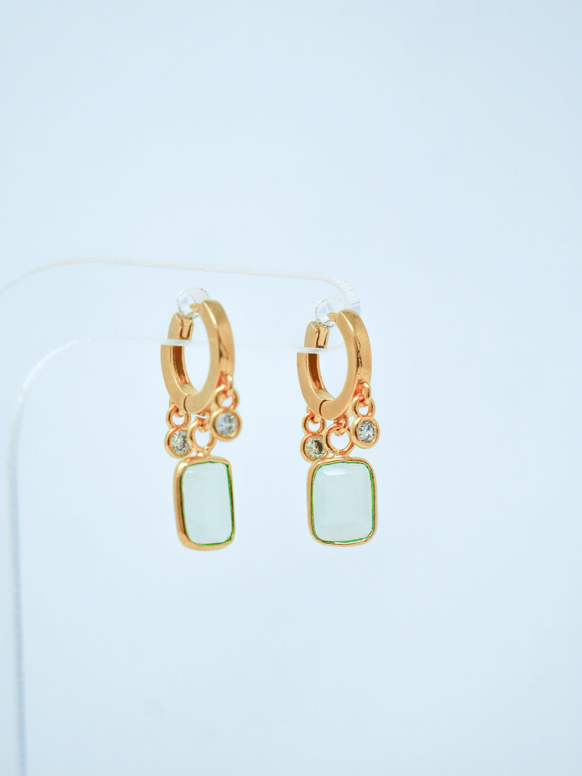 Lauren Calcedoine and Zirconium Hoop Earring