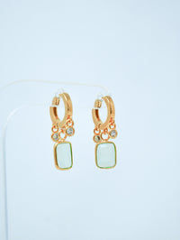 Lauren Calcedoine and Zirconium Hoop Earring