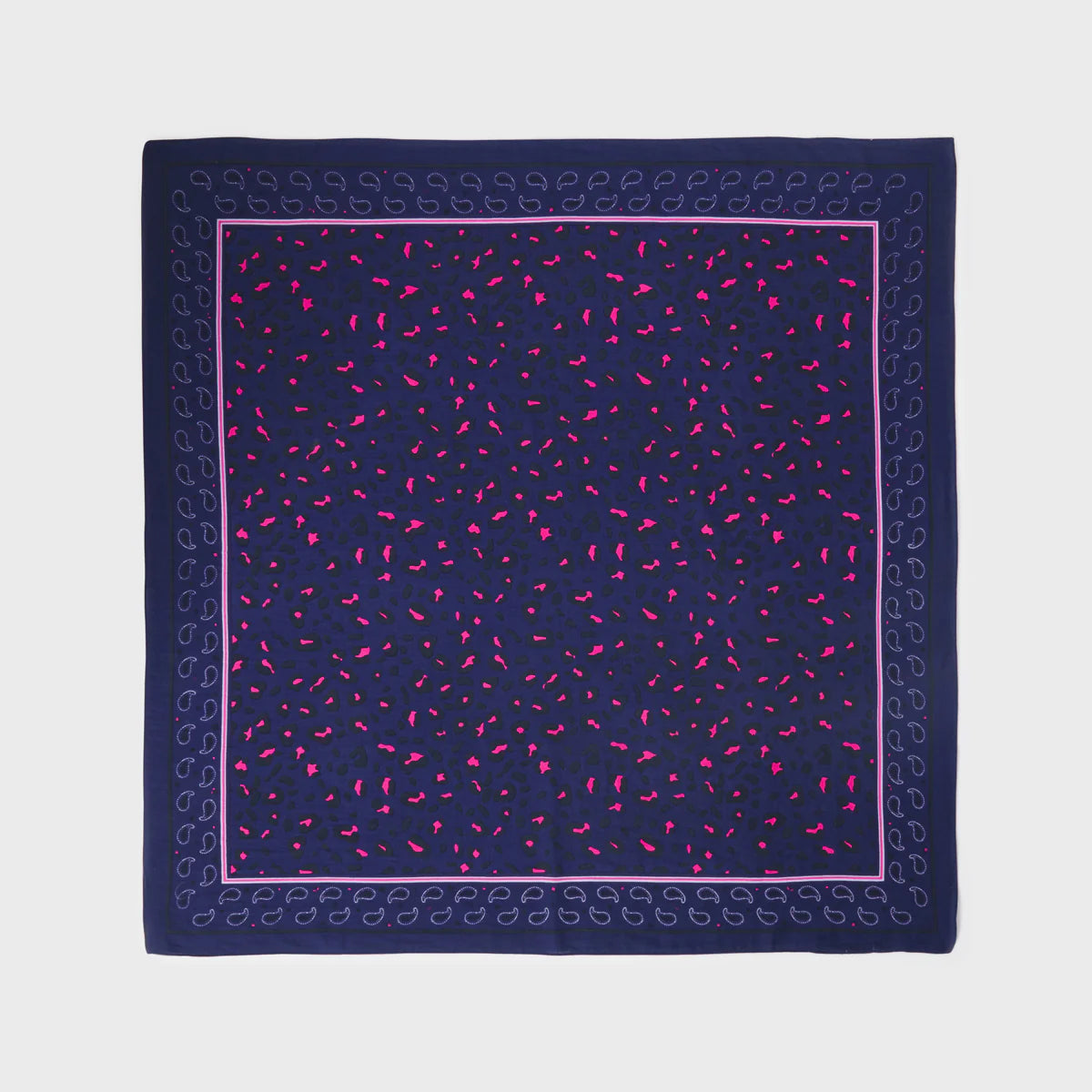 Organic Cotton Scarf - Navy / Pink