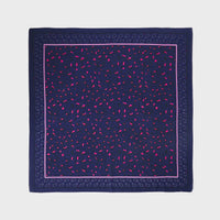 Organic Cotton Scarf - Navy / Pink