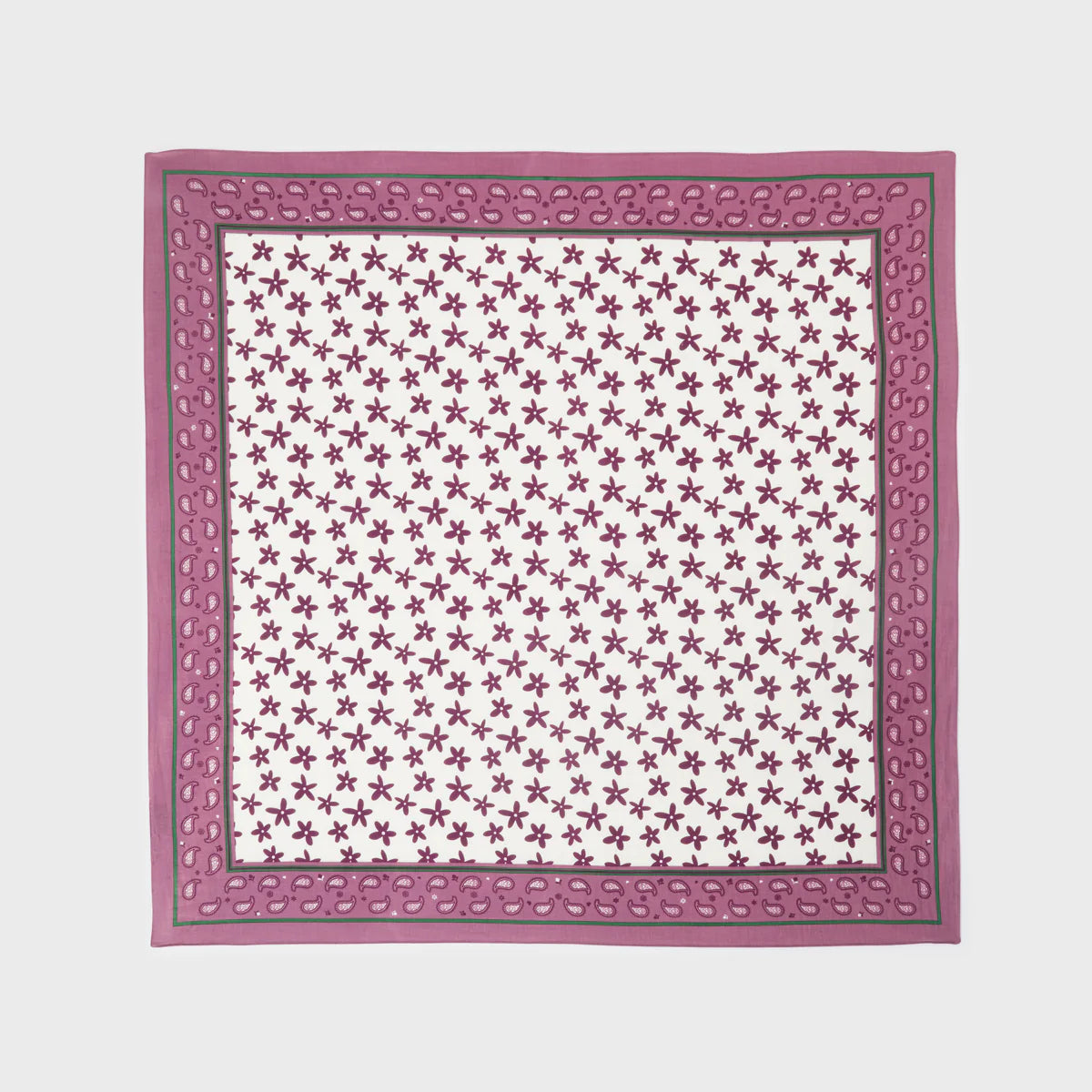 Organic Cotton Scarf -Purple / Beige