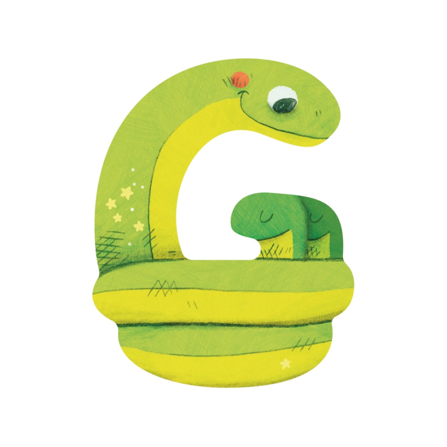 Wooden Letter G Green