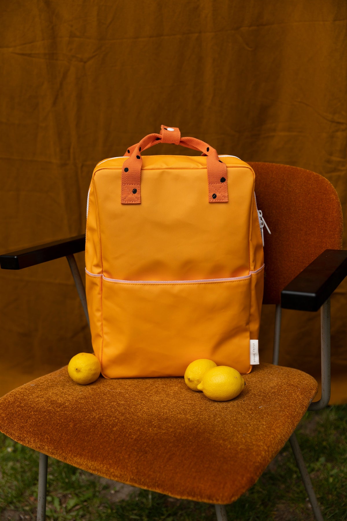Backpack - Carrot Orange and Candy Pink