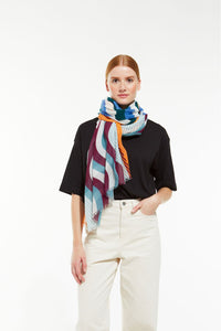 Blue Brown Gamma Scarf