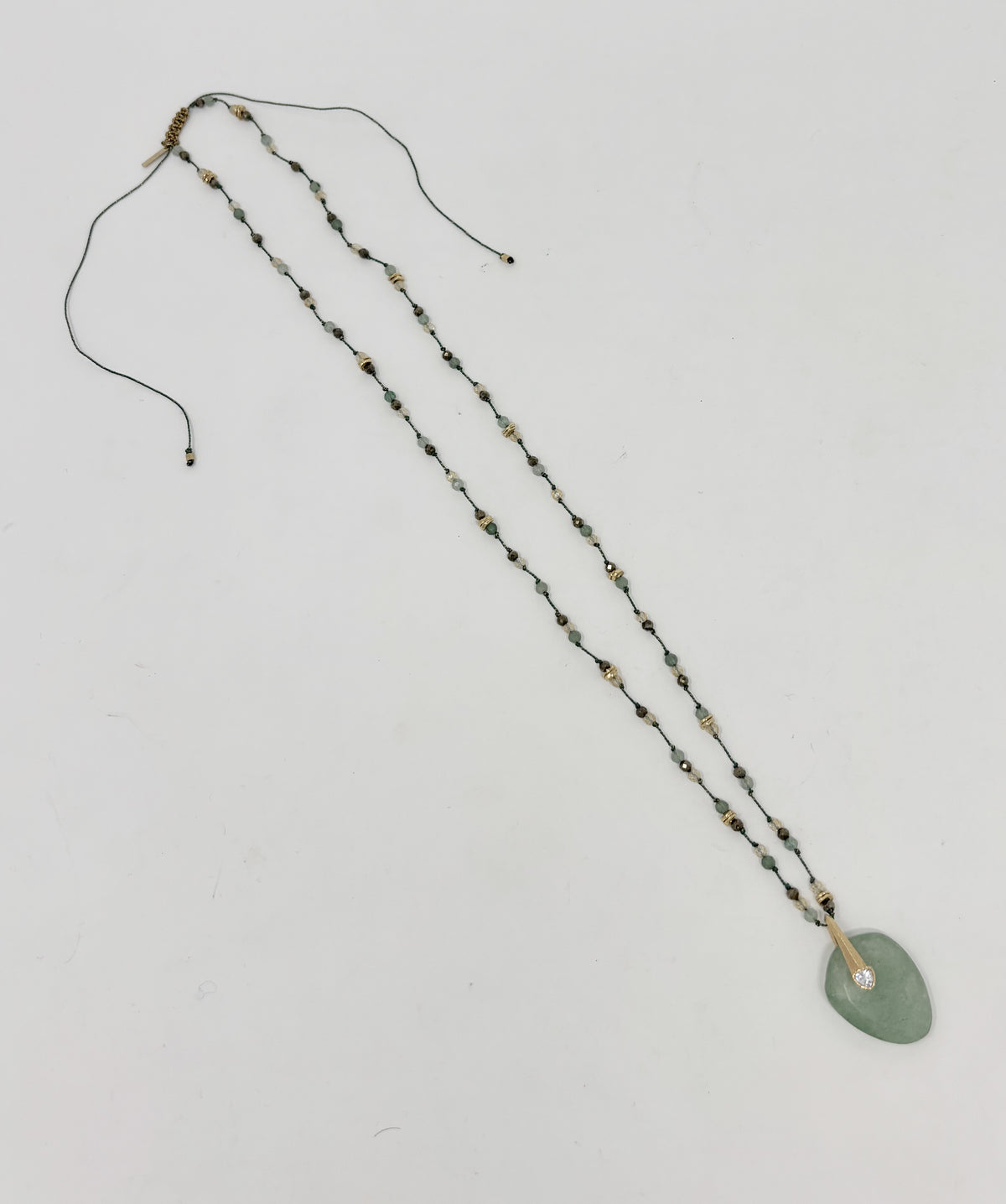 Axel Cord Necklace Green Apatite Quartz