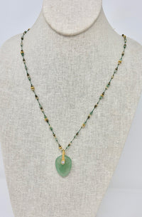 Axel Cord Necklace Green Apatite Quartz