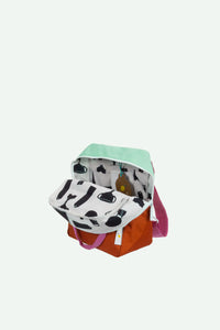 Kids Small Backpack - Towel Green + Gravel Orange
