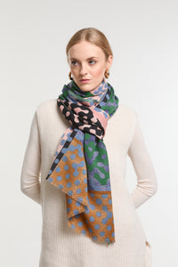 Green Brown Variation Scarf