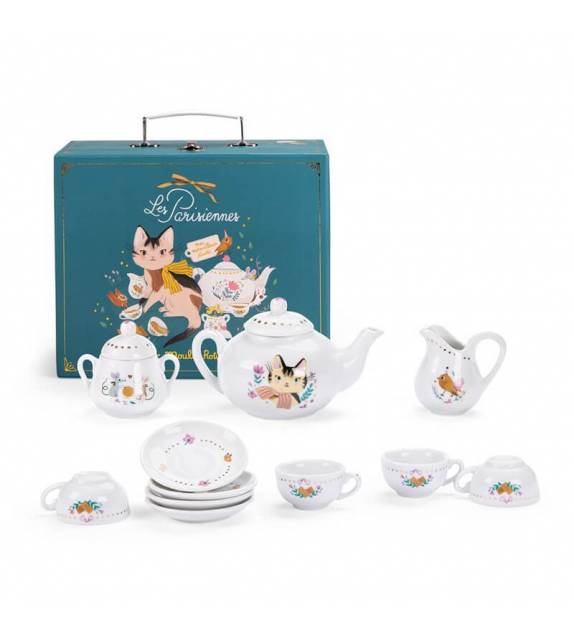 Ceramic Tea Set in Suitcase