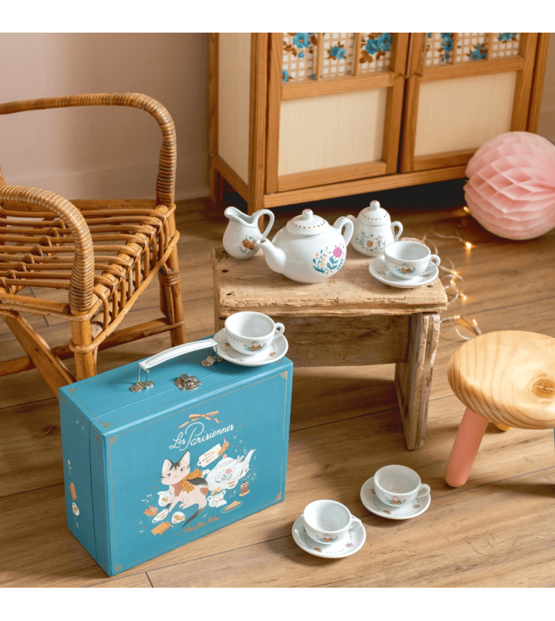 Ceramic Tea Set in Suitcase