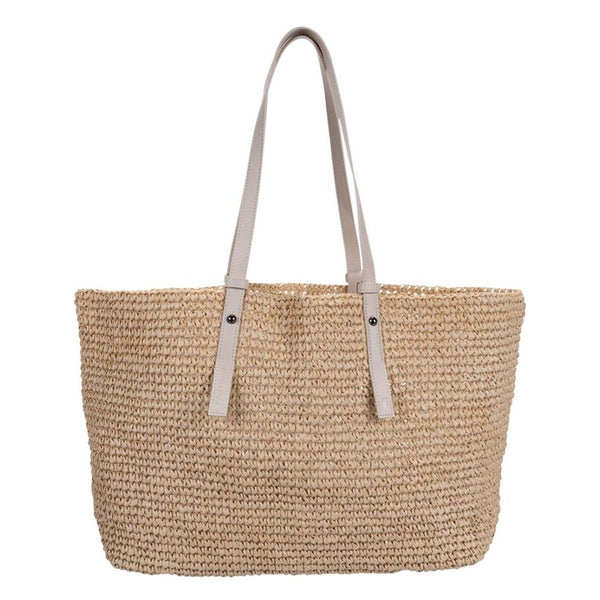Kami Straw Bag - Stone