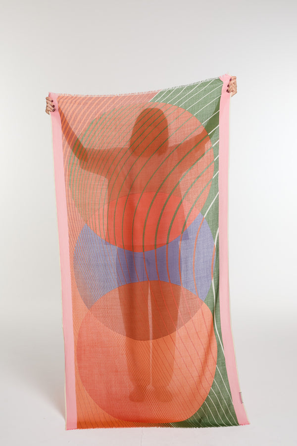 Orange Astre Scarf