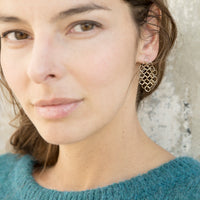 Louison Large Mesh Earrings Gold