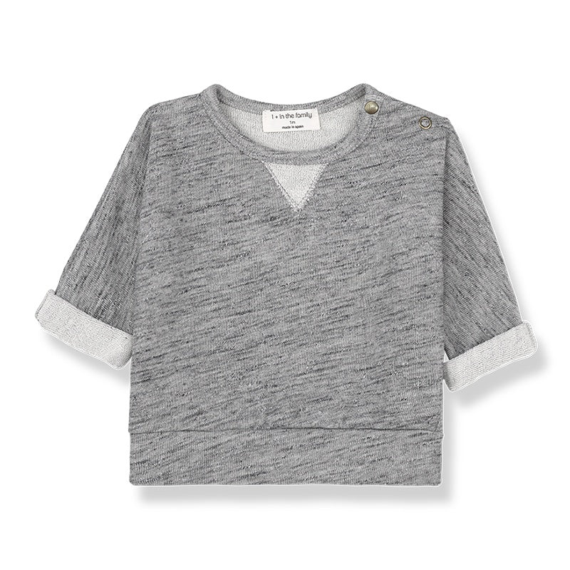 Organic cotton grey baby sweatshirt 