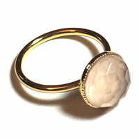 Pom Crystal Ring Nude Pink