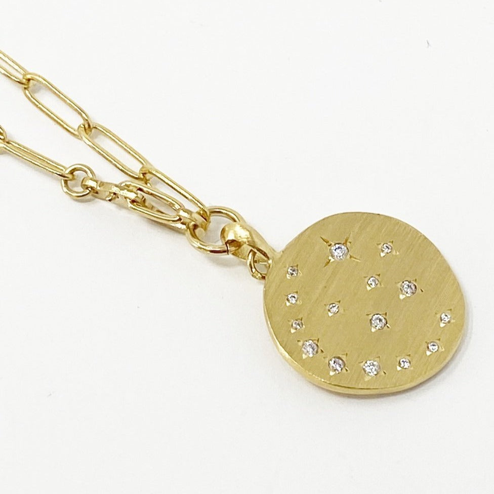 Falcon Multiposition Moonlight Medallion Necklace