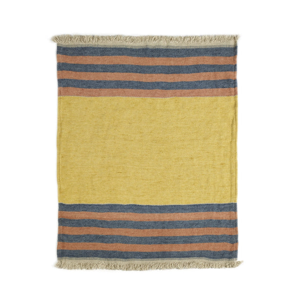 The Belgian Linen Tea Towel/Hand Towel - Red Earth Stripe