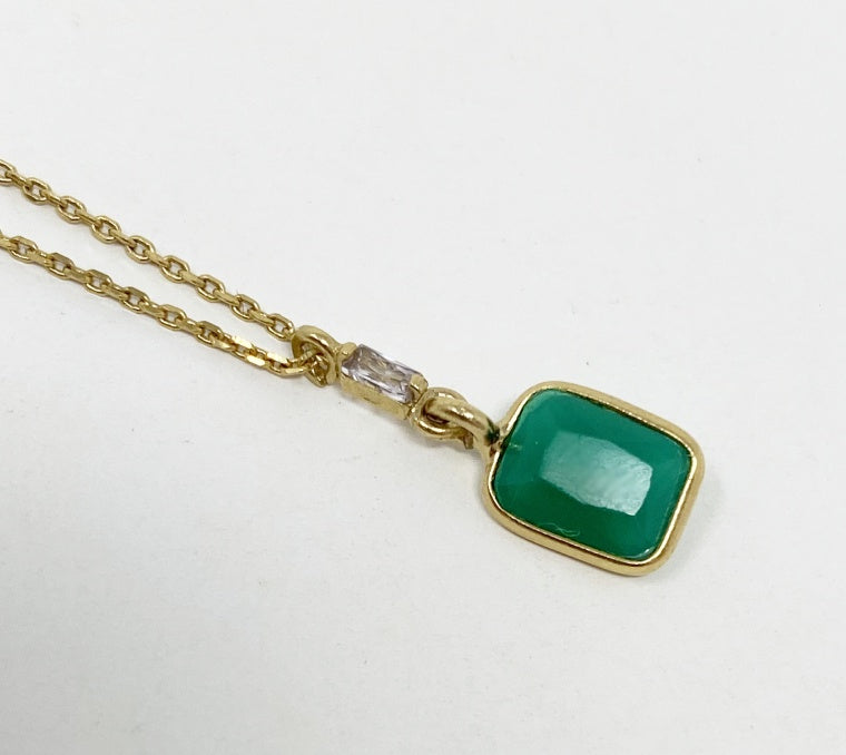 Terry Green Agate Necklace