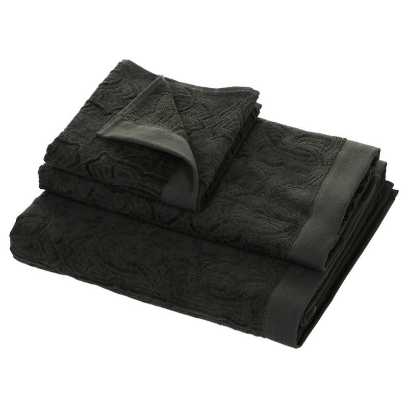 Roberto Cavalli Logo Towels - Dark Grey