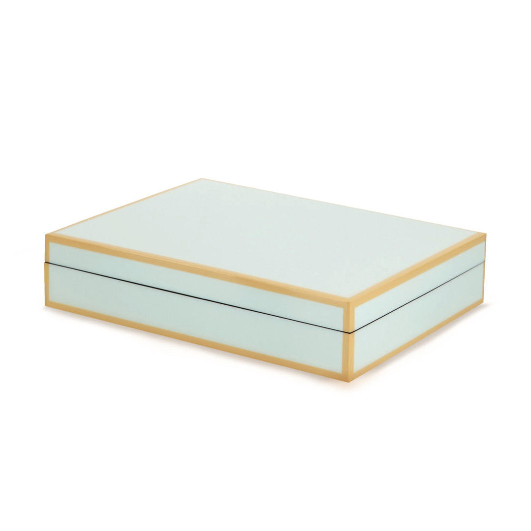 Duck Egg with Beige Trim Lacquer Boxes