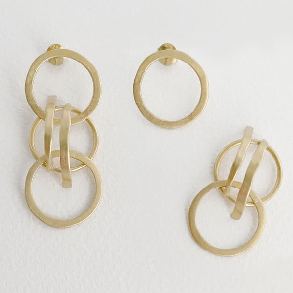 Day into Night Earrings Gold