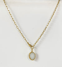 Baby Kurt Necklace/ Wrap Bracelet White Agate