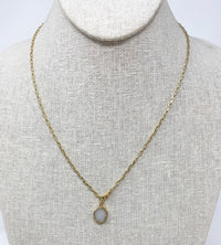 Baby Kurt Necklace/ Wrap Bracelet White Agate