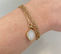Baby Kurt Necklace/ Wrap Bracelet White Agate
