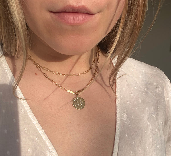 Falcon Multiposition Moonlight Medallion Necklace