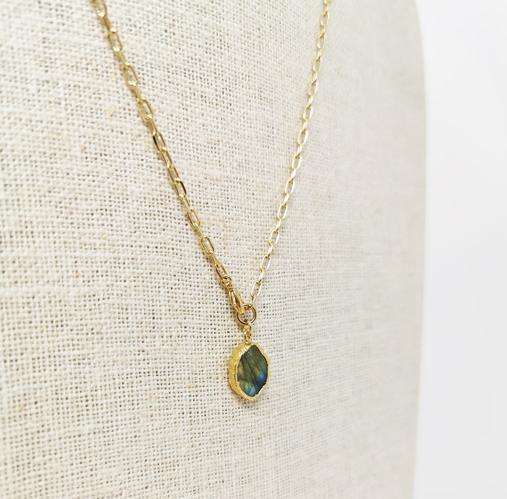 Baby Kurt Necklace/ Wrap Bracelet Labradorite