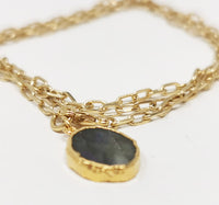 Baby Kurt Necklace/ Wrap Bracelet Labradorite