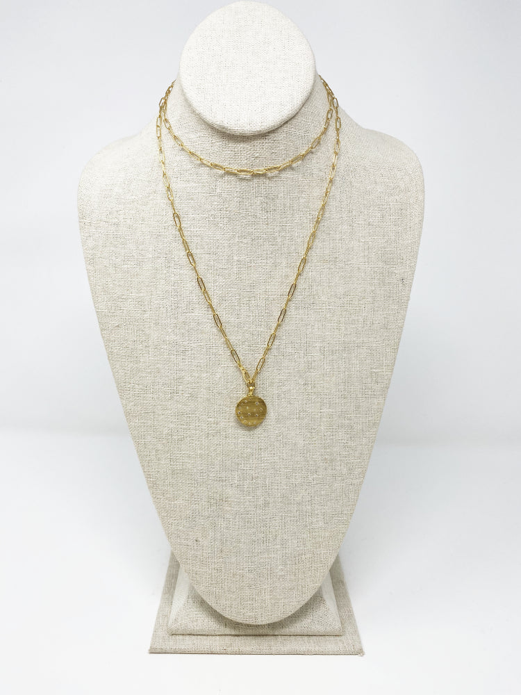 Falcon Multiposition Moonlight Medallion Necklace