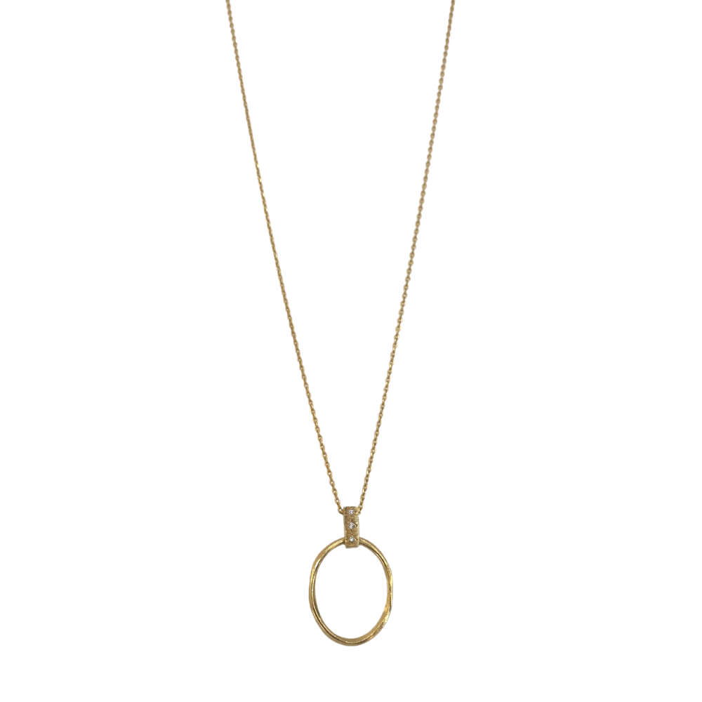 Hope  Medallion Deep Zirconium Necklace