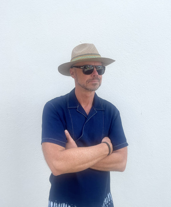 Panama Hat With Band Camel