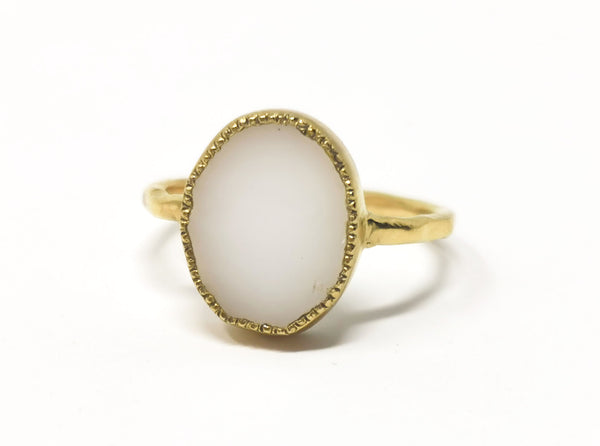 Kara Ring - White Agate