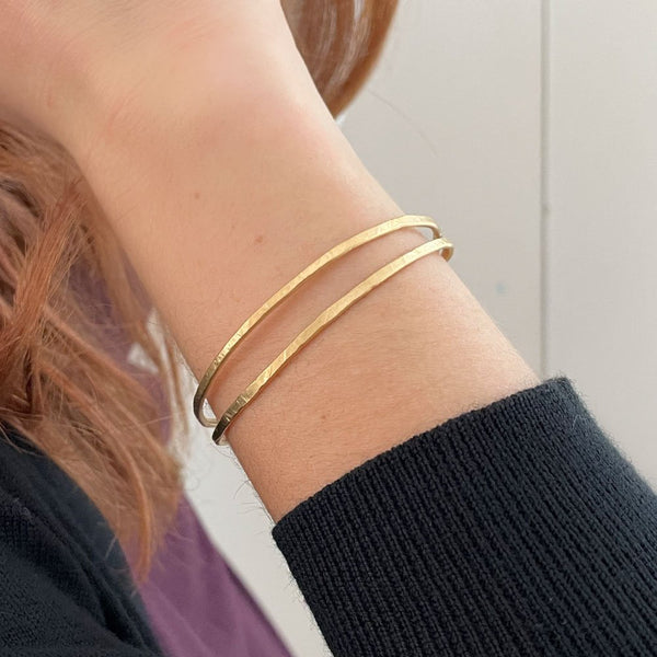 London Double Bangle Bracelet - Gold