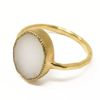 Kara Ring - White Agate