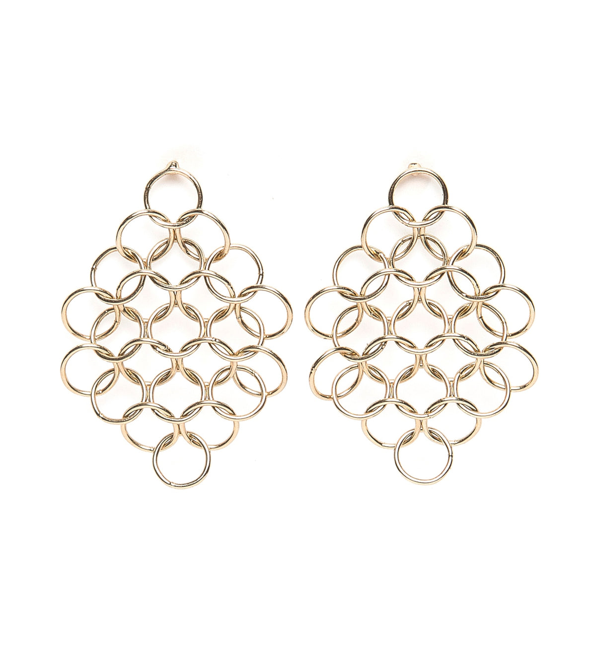 Louison Large Mesh Earrings Gold